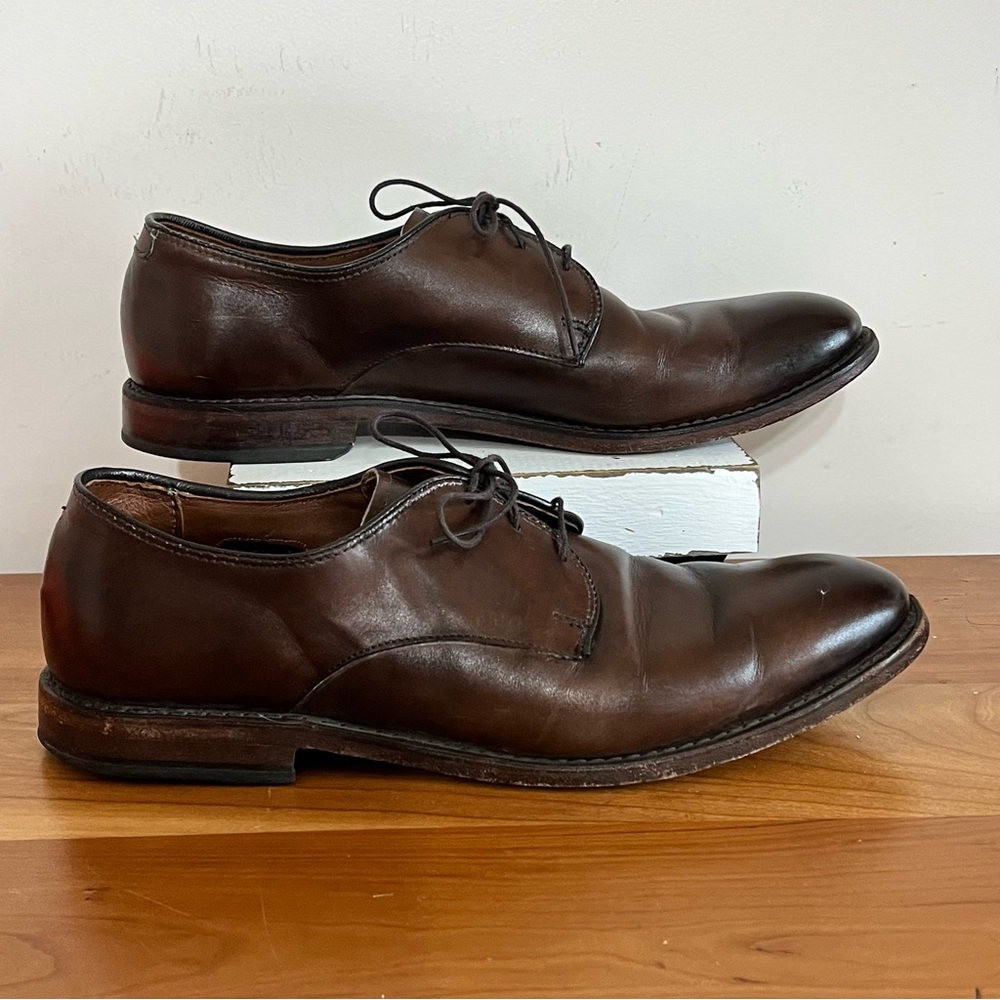 Allen Edmonds‎ Kenilworth Brown Leather Derby Shoes Mens 9.5 D Dress Bluchers